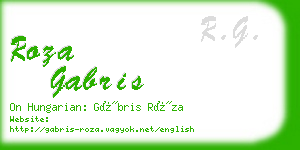 roza gabris business card